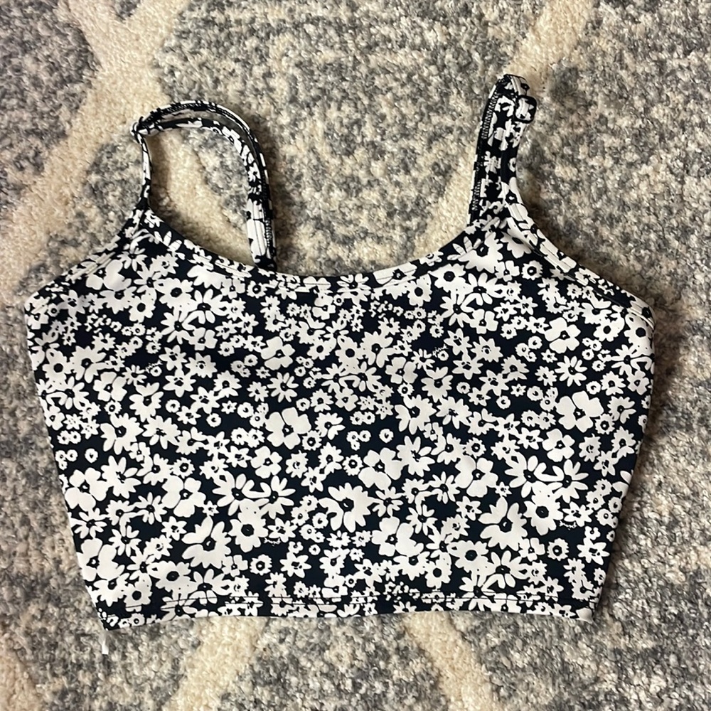 Pink Active White & Black Top
